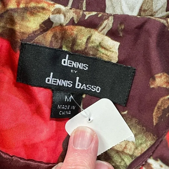 Floral Red and Brown Women's rain type jacket-Coat - Picture 6 of 8